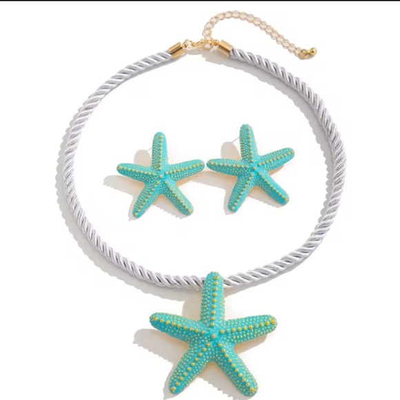 Starfish Turquoise Miami Jewelry Set - Picture 4 of 4